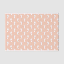 PASTEL PEACH ORANGE BABY FEET SEIDENPAPIER