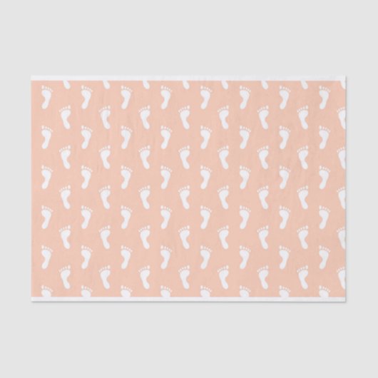 PASTEL PEACH ORANGE BABY FEET SEIDENPAPIER (Vorderseite)
