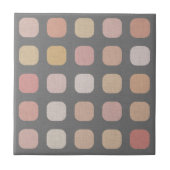 Pastel Peach Orange Rosa Runder Platz Art Muster Fliese (Vorderseite)
