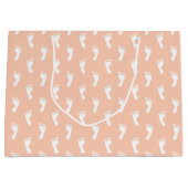 PASTEL PEACH ORANGE ROWS OF BABY FEED GROßE GESCHENKTÜTE (Vorderseite)