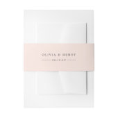 Pastel Peach Personalisiert Wedding Einladungsbanderole (Vorderseite Beispiel)