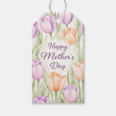 Pastel Peach Purple Spring Floral Mother's Day Geschenkanhänger (Vorderseite)
