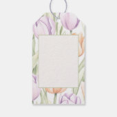 Pastel Peach Purple Spring Floral Mother's Day Geschenkanhänger (Rückseite)