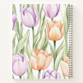 Pastel Peach Purple Tulips Spring Floral Name Notizblock (Rückseite)