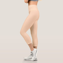 Pastel Peach Solid Color | Classic | elegant Capri Leggings