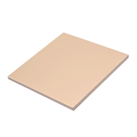 Pastel Peach Solid Color | Classic | elegant Fliese (Seite)