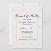 Pastel Peach und Cream Geometric Bridal Brunch (Vorderseite)