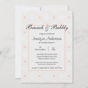 Pastel Peach und Cream Geometric Bridal Brunch