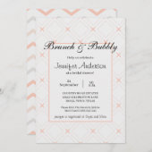 Pastel Peach und Cream Geometric Bridal Brunch (Vorne/Hinten)