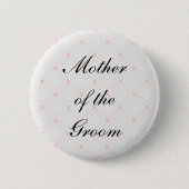 Pastel Peach und Cream Mother of the Groom Button (Vorderseite)