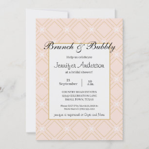 Pastel Peach und Gold Geometric Bridal Brunch