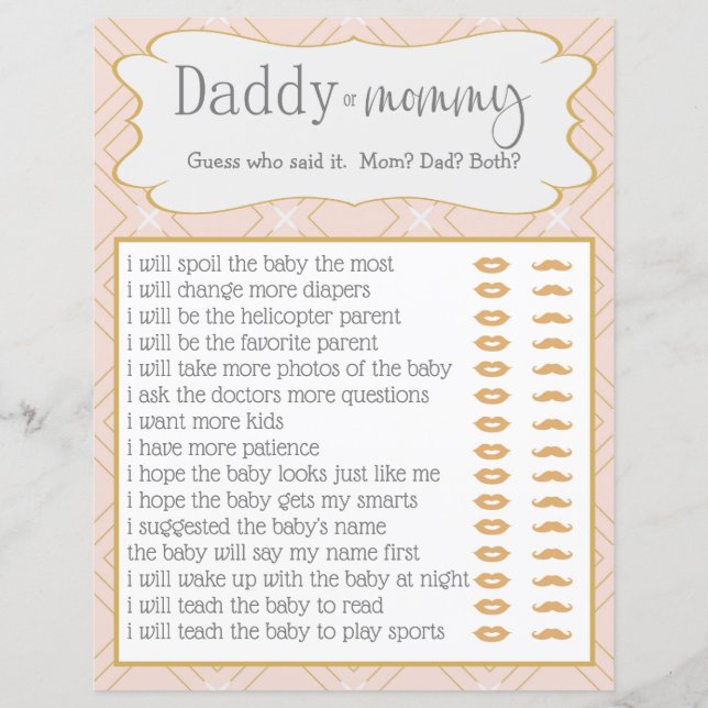 Pastel Peach und Gold Geometric, die es sagte (Vorderseite)