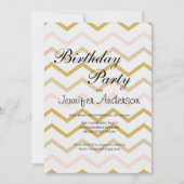 Pastel Peach und Gold Zig Zag (Vorderseite)