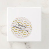 Pastel Peach und Gold Zig Zag Geschenkanhänger (Beispiel)