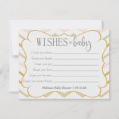 Pastel Peach und Gold Zig Zag Wünsche für Baby (Vorderseite)
