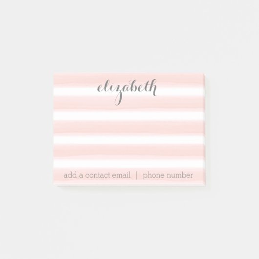 Pastel Peach und Gray Stationery Suite for Women Post-it Klebezettel (Vorderseite)