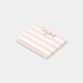 Pastel Peach und Gray Stationery Suite for Women Post-it Klebezettel (angewinkelt)