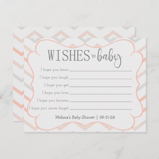 Pastel Peach und Gray Zig Zag (Vorne/Hinten)