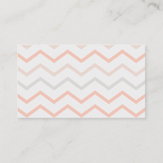 Pastel Peach und Gray Zig Zag Diaper Raffle Begleitkarte (Rückseite)