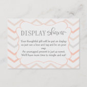Pastel Peach und Gray Zig Zag Display Dusche Begleitkarte (Vorderseite)