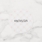 Pastel Peach und Gray Zig Zag Konfetti (Klein Vorderseite)