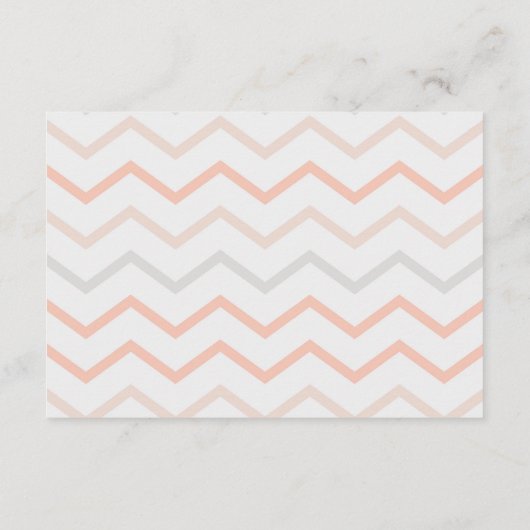 Pastel Peach und Gray Zig Zag UAWG Begleitkarte (Rückseite)