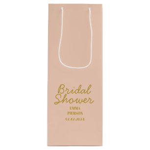 Pastel Peachy Gefallen Brautparty Geschenktüte Für Weinflaschen