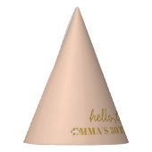 Pastel Peachy Hello Thirty Birthday Party Hat Partyhütchen (Links)