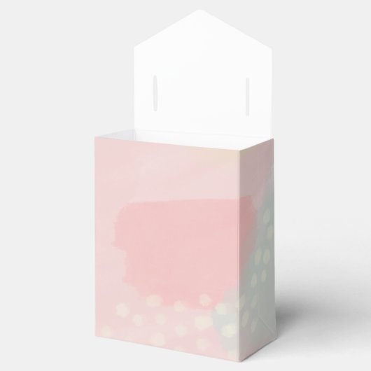 Pastel Peachy Pink Abstrakte Hochzeit Geschenkschachtel (Geöffnet)