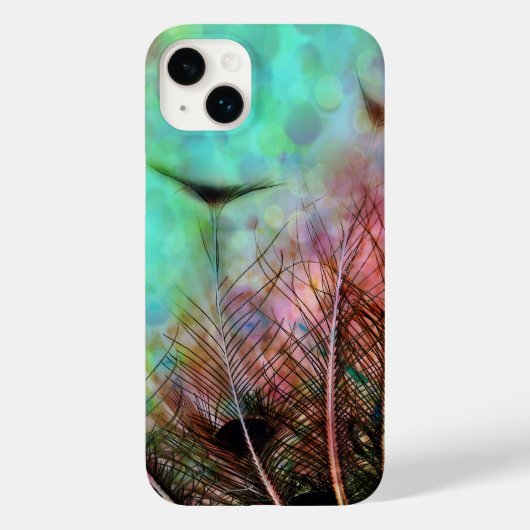Pastel Peacock Feathers Case-Mate iPhone Hülle (Rückseite)