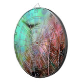 Pastel Peacock Feathers Dartscheibe (Vorderseite rechts)