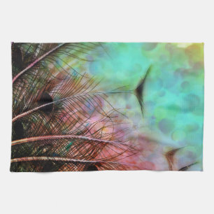 Pastel Peacock Feathers Handtuch