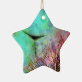 Pastel Peacock Feathers Keramik Ornament (Rechts)