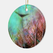 Pastel Peacock Feathers Keramikornament (Links)