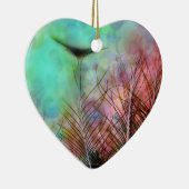 Pastel Peacock Feathers Keramikornament (Rechts)