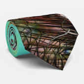 Pastel Peacock Feathers Krawatte (Gerollt)