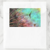 Pastel Peacock Feathers Rechteckiger Aufkleber (Tasche)