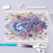 Pastel Peacock und Florals Seidenpapier (Handwerk)
