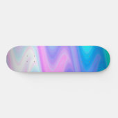 Pastel Peacock Waves Skateboard (Horizontal)