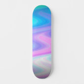Pastel Peacock Waves Skateboard (Vorderseite)