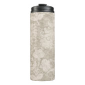 Pastel Pearl Damask Muster Thermosbecher (Vorderseite)