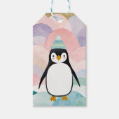 Pastel Penguin Peak Geschenkanhänger (Vorderseite)