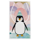 Pastel Penguin Peak Kleine Geschenktüte (Rückseite)