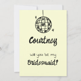 Pastel Penmanship Bridesmaid Buttercreme Einladung