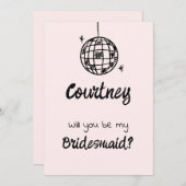 Pastel Penmanship Bridesmaid Einladung Blush (Vorne/Hinten)
