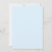Pastel Penmanship Bridesmaid Einladung Cloud Blue (Rückseite)