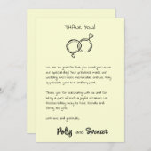 Pastel Penmanship Danke Card Buttercreme Einladung (Vorne/Hinten)