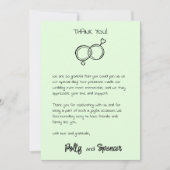 Pastel Penmanship Dankeschön Karte Blassfern (Vorderseite)