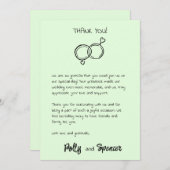 Pastel Penmanship Dankeschön Karte Blassfern (Vorne/Hinten)