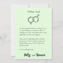 Pastel Penmanship Dankeschön Karte Blassfern